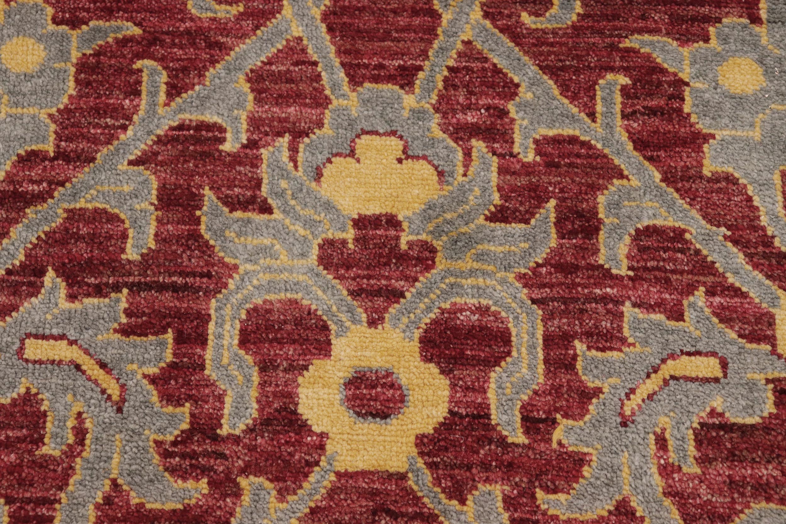 handmade Modern Modern Red Gray Hand Knotted RECTANGLE 100% WOOL area rug 6' x 9'
