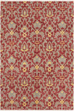 handmade Transitional Modern Red Gray Hand Knotted RECTANGLE 100% WOOL area rug 6X9