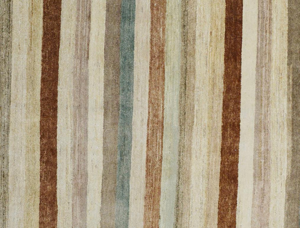 handmade Modern Kafkaz Tan Brown Hand Knotted RECTANGLE 100% WOOL area rug 4X6