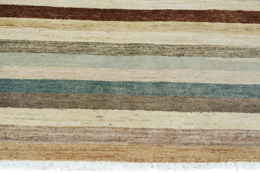 handmade Modern Kafkaz Tan Brown Hand Knotted RECTANGLE 100% WOOL area rug 4X6