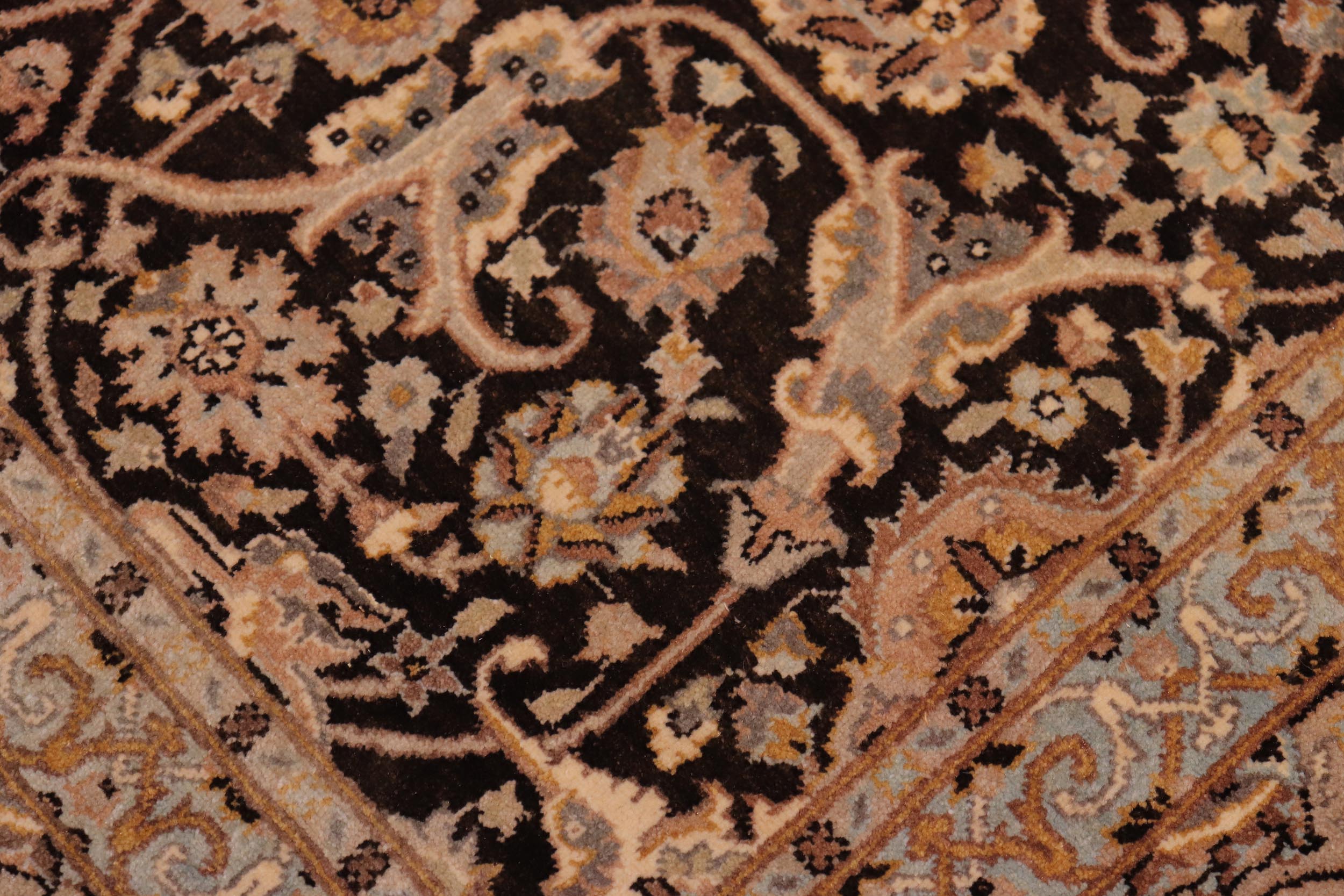 handmade Traditional Veg Dye Brown Tan Hand Knotted RECTANGLE 100% WOOL area rug 6' x 9'