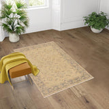 handmade Traditional Kafkaz Ivory Gray Hand Knotted RECTANGLE 100% WOOL area rug 4 x 6