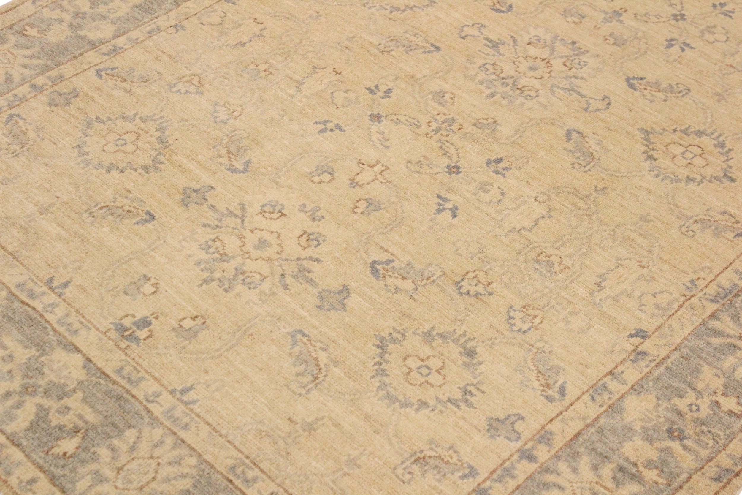 handmade Traditional Kafkaz Ivory Gray Hand Knotted RECTANGLE 100% WOOL area rug 4x6