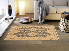 handmade Traditional Kafkaz Gray Tan Hand Knotted RECTANGLE 100% WOOL area rug 4X6