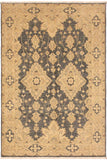 Eclectic Ziegler Horace Gray/Tan Wool Rug - 3'10'' x 5'9''