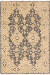 handmade Traditional Kafkaz Gray Tan Hand Knotted RECTANGLE 100% WOOL area rug 4X6