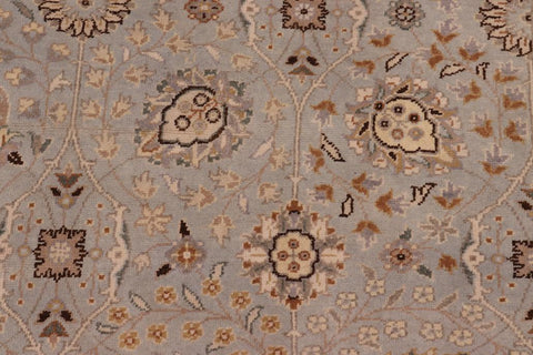 handmade Traditional Design Lt. Blue Tan Hand Knotted RECTANGLE 100% WOOL area rug 6'X9'