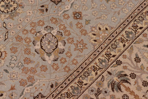 handmade Traditional Design Lt. Blue Tan Hand Knotted RECTANGLE 100% WOOL area rug 6'X9'