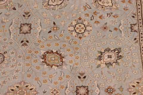 handmade Traditional Design Lt. Blue Tan Hand Knotted RECTANGLE 100% WOOL area rug 6'X9'