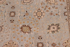 handmade Traditional Design Lt. Blue Tan Hand Knotted RECTANGLE 100% WOOL area rug 6'X9'
