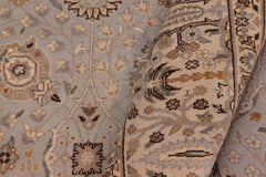 handmade Traditional Design Lt. Blue Tan Hand Knotted RECTANGLE 100% WOOL area rug 6'X9'