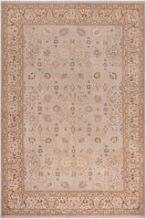 handmade Traditional Design Lt. Blue Tan Hand Knotted RECTANGLE 100% WOOL area rug 6'X9'
