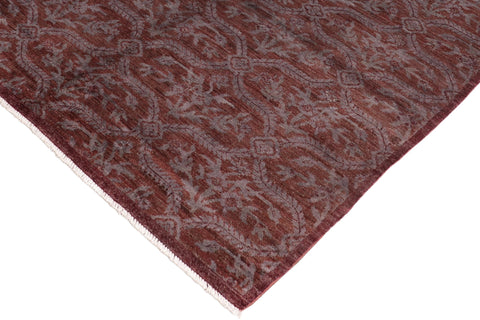 handmade Over Dyed Over Dyed Rust Blue Hand Knotted RECTANGLE 100% WOOL area rug 5' x 7'