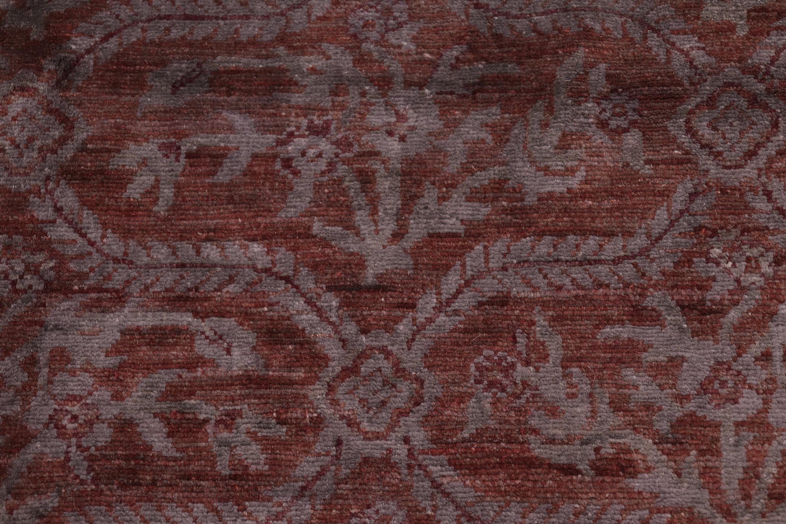 handmade Over Dyed Over Dyed Rust Blue Hand Knotted RECTANGLE 100% WOOL area rug 5' x 7'