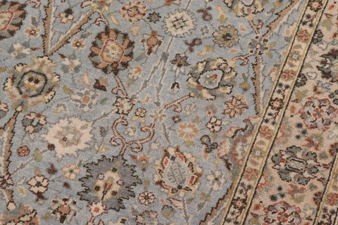 handmade Traditional Design Blue Ivory Hand Knotted RECTANGLE 100% WOOL area rug 3' x 5'