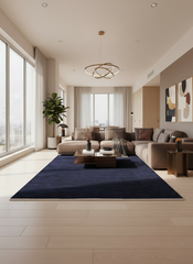 Over Dyed Marco Blue/Purple Hand-Knotted Rug  - 3'1X4'7