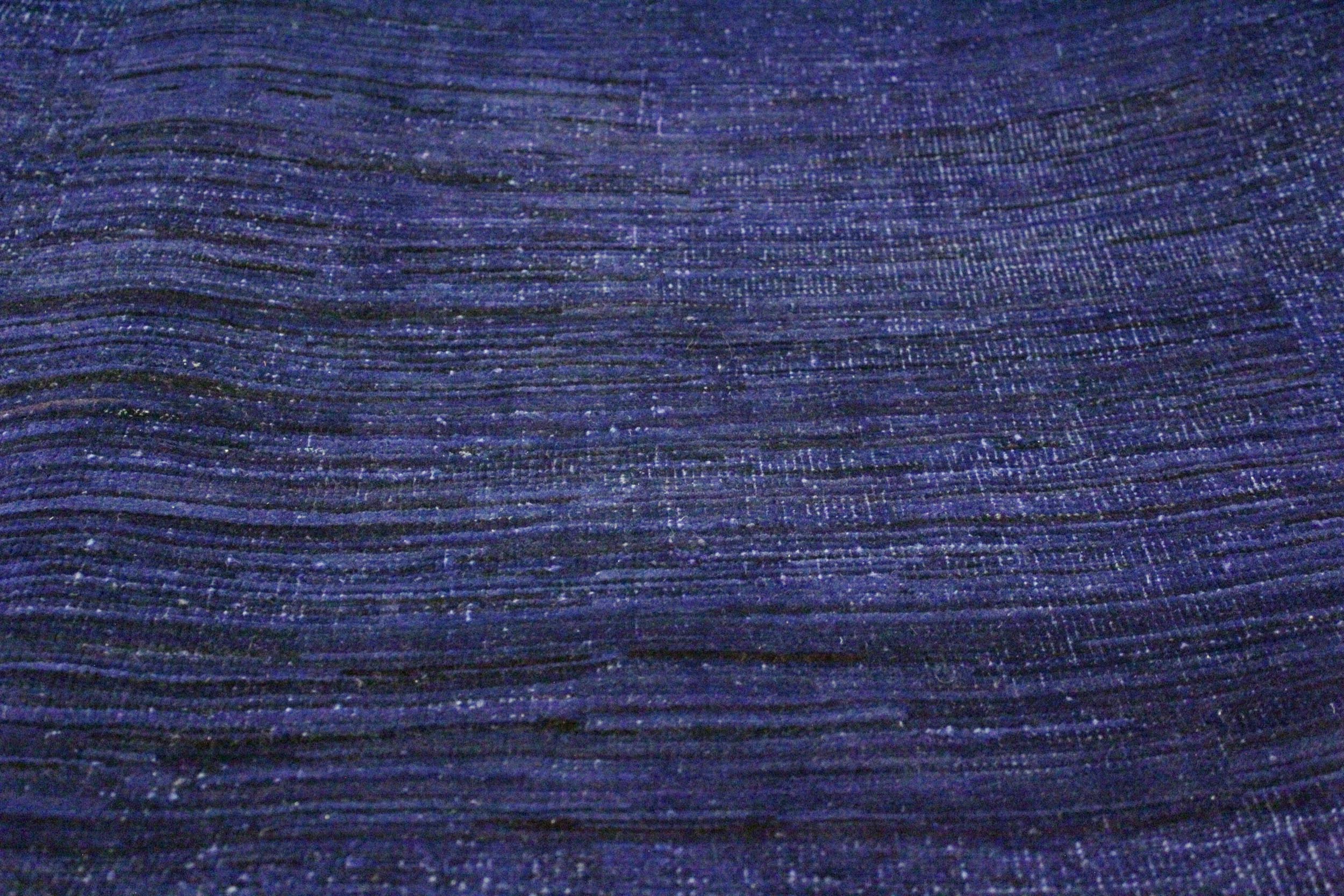 handmade Over Dyed Over Dyed Blue Purple Hand Knotted RECTANGLE 100% WOOL area rug 3' x 5'