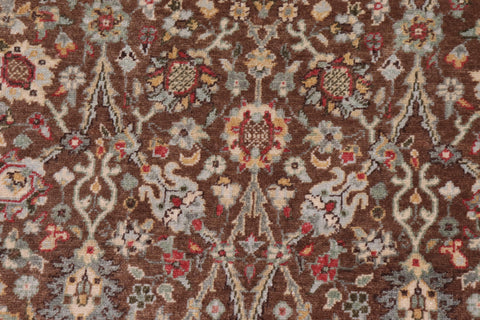 handmade Traditional Design Brown Ivory Hand Knotted RECTANGLE 100% WOOL area rug 3' x 5'