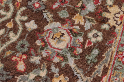 handmade Traditional Design Brown Ivory Hand Knotted RECTANGLE 100% WOOL area rug 3' x 5'