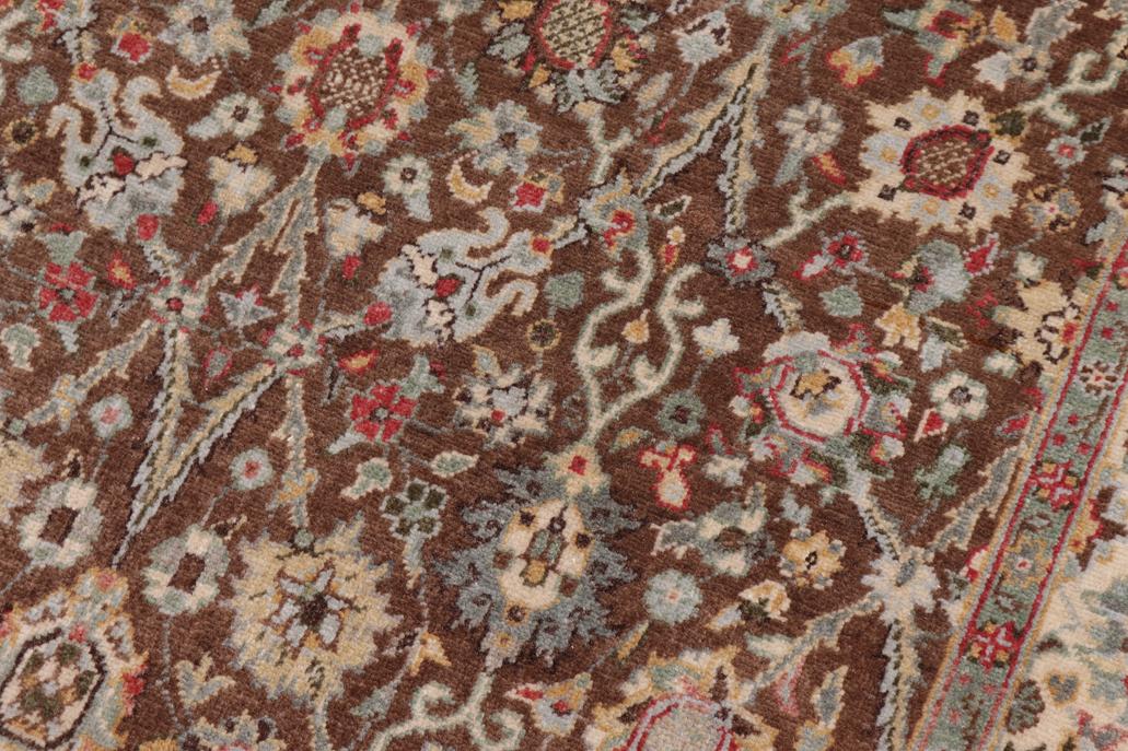 handmade Transitional Design Brown Ivory Hand Knotted RECTANGLE 100% WOOL area rug 3'X5'