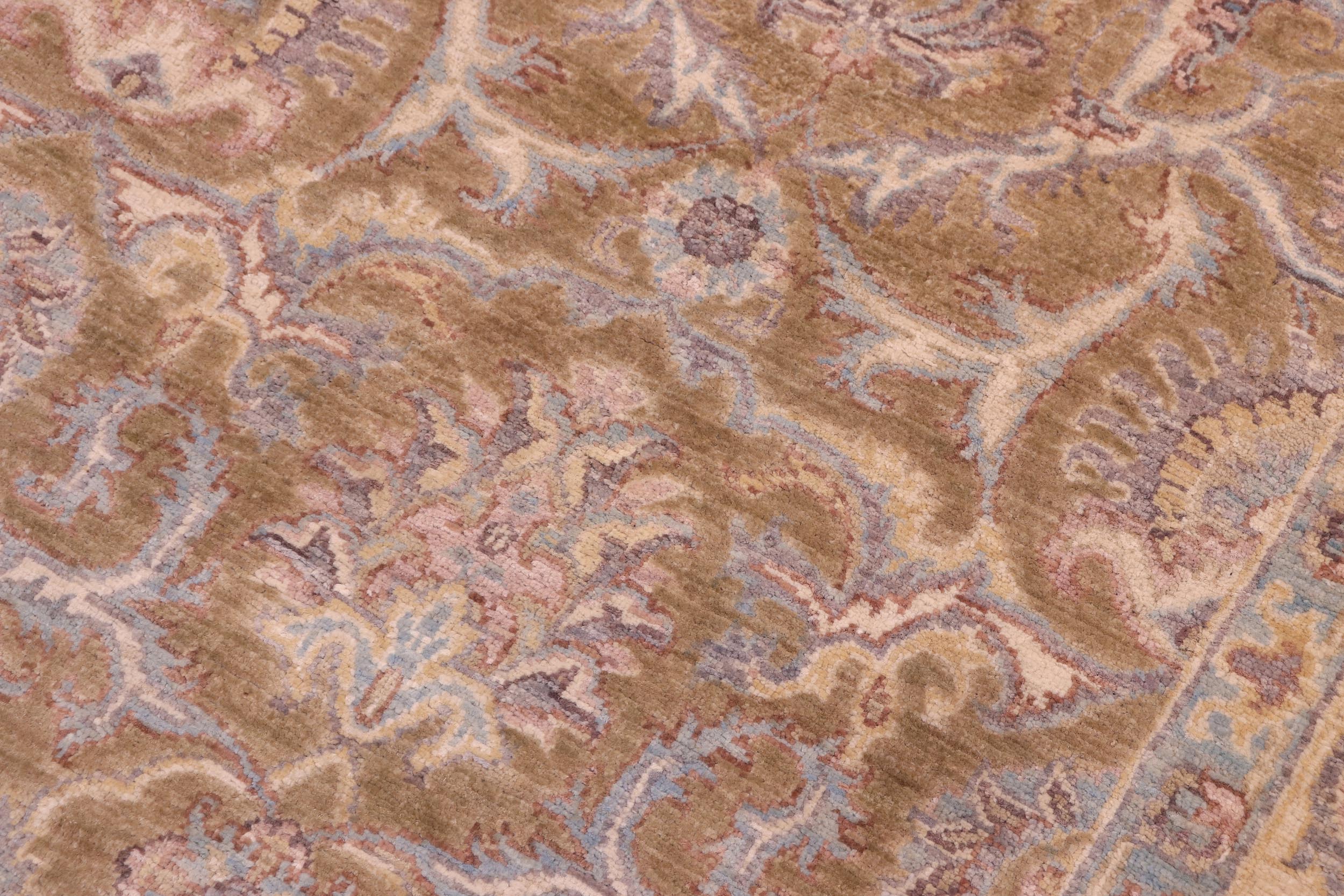 handmade Traditional Kafkaz Gold Ivory Hand Knotted RECTANGLE 100% WOOL area rug 6x8