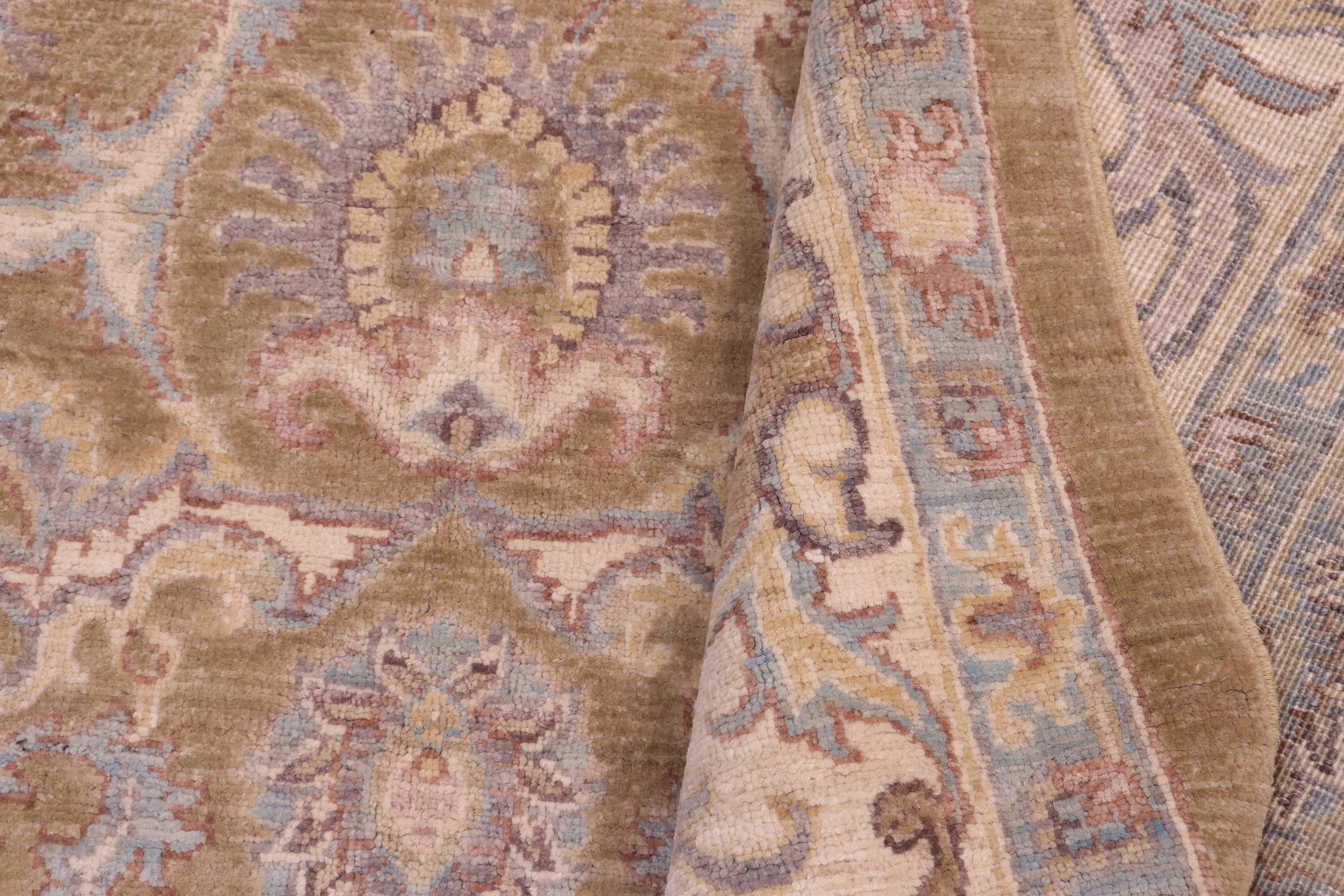 handmade Traditional Kafkaz Gold Ivory Hand Knotted RECTANGLE 100% WOOL area rug 6x8