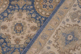 handmade Transitional Kafkaz Lt. Blue Beige Hand Knotted RECTANGLE 100% WOOL area rug 9 x 12