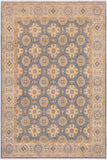 handmade Transitional Kafkaz Lt. Blue Beige Hand Knotted RECTANGLE 100% WOOL area rug 9 x 12