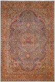 Retro Vintage Sylveste Gray/Brown Wool Rug - 9'9'' x 12'10''