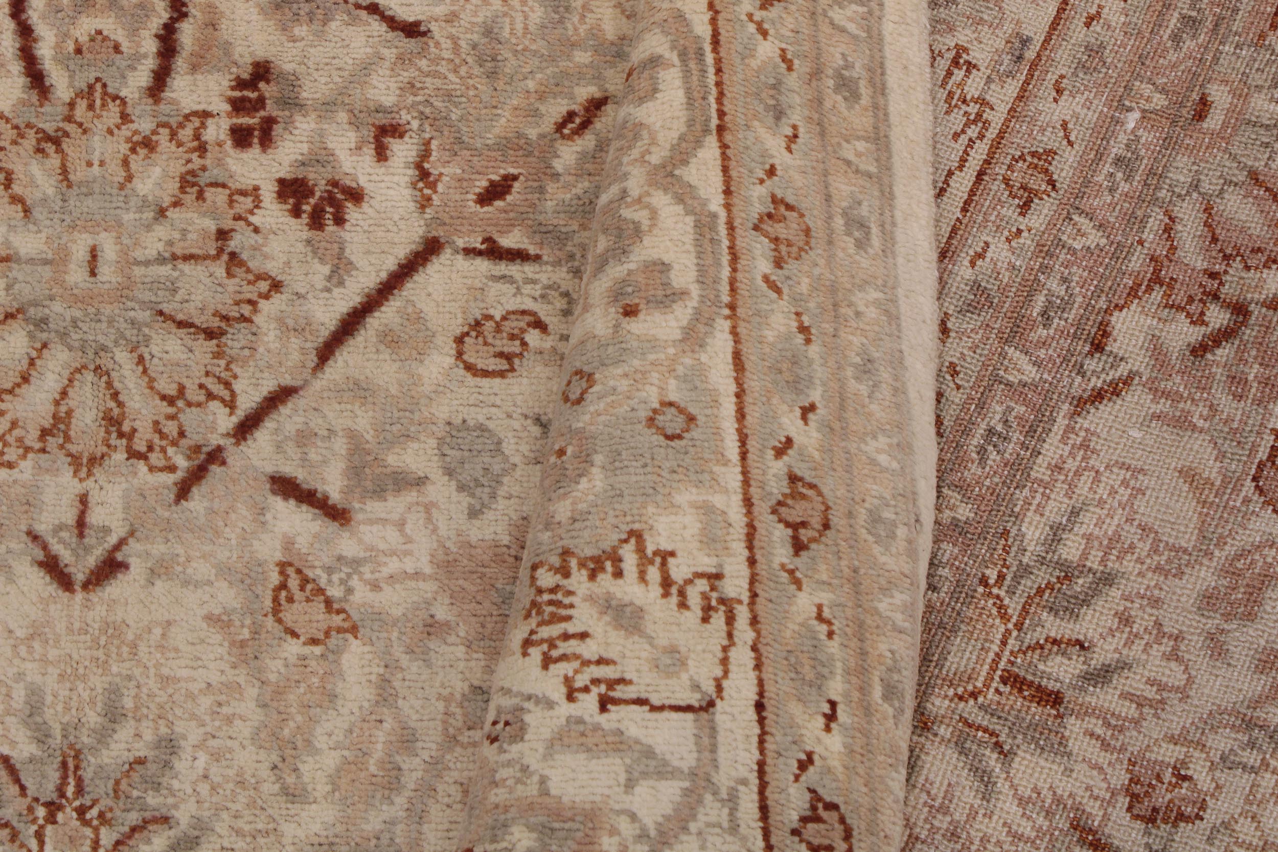 handmade Traditional Design Lt. Tan Tan Hand Knotted RECTANGLE 100% WOOL area rug 6' x 9'