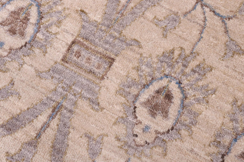 handmade Modern Kafkaz Ivory Blue Hand Knotted RECTANGLE 100% WOOL area rug 12' x 15'