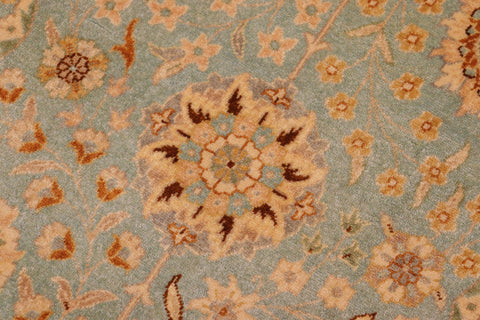 handmade Transitional Design Blue Ivory Hand Knotted RECTANGLE 100% WOOL area rug 10' x 14'