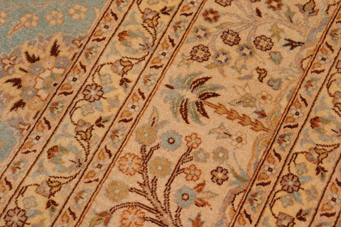 handmade Transitional Design Blue Ivory Hand Knotted RECTANGLE 100% WOOL area rug 10' x 14'