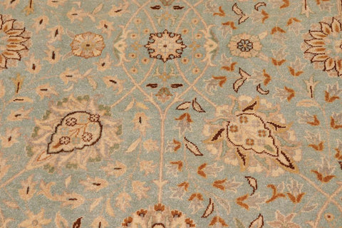 handmade Traditional Design Blue Ivory Hand Knotted RECTANGLE 100% WOOL area rug 10'X14'