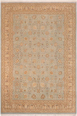 handmade Traditional Design Blue Ivory Hand Knotted RECTANGLE 100% WOOL area rug 10'X14'