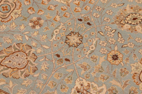 handmade Traditional Design Blue Tan Hand Knotted RECTANGLE 100% WOOL area rug 10'X14'