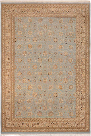 handmade Traditional Design Blue Tan Hand Knotted RECTANGLE 100% WOOL area rug 10'X14'