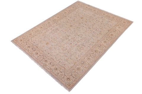 handmade Traditional Design Lt. Blue Tan Hand Knotted RECTANGLE 100% WOOL area rug 6' x 9'