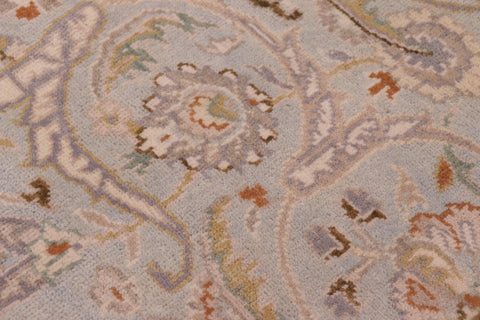 handmade Traditional Design Lt. Blue Tan Hand Knotted RECTANGLE 100% WOOL area rug 6' x 9'