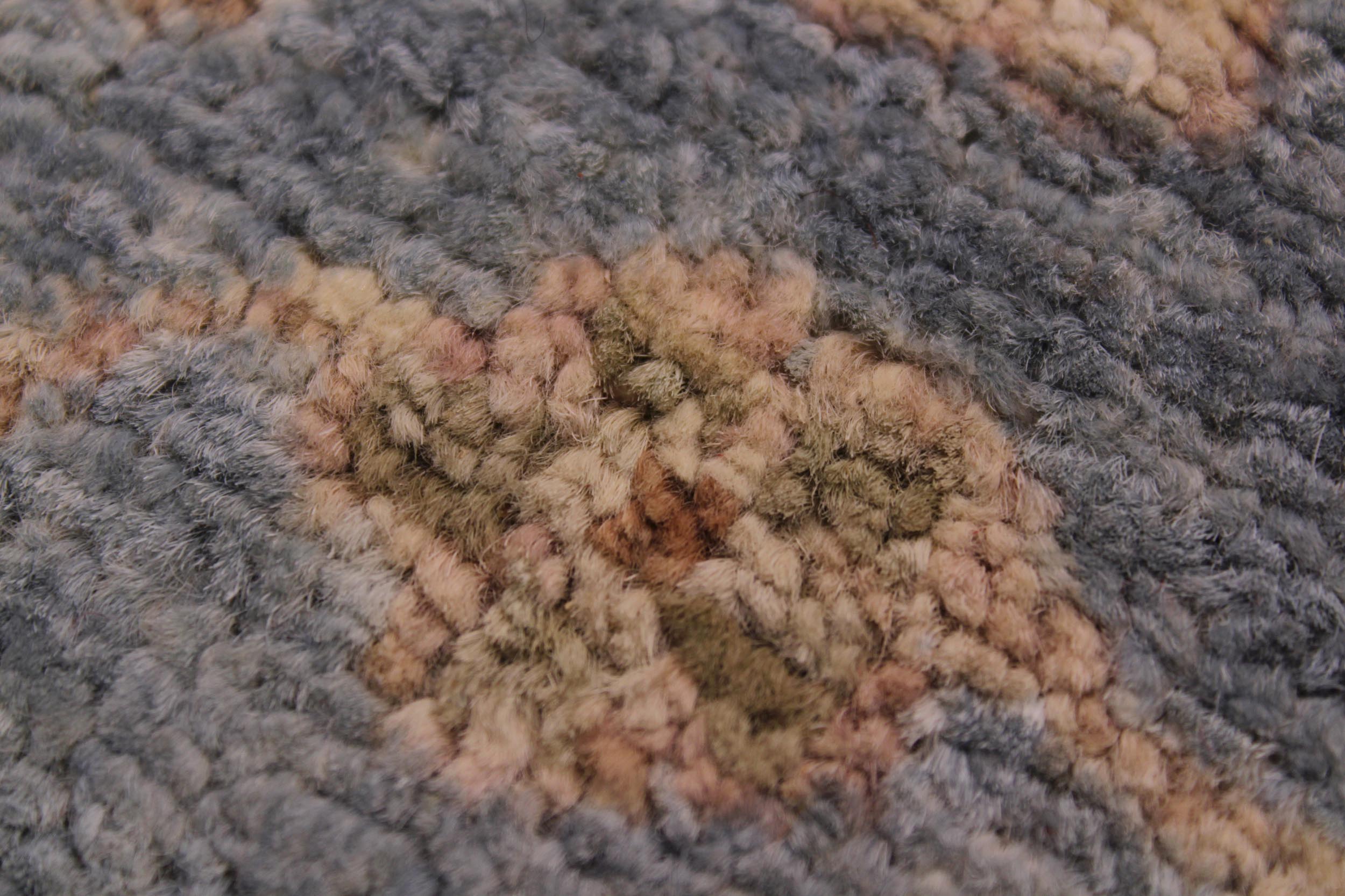 handmade Traditional Kafkaz Blue Ivory Hand Knotted RUNNER 100% WOOL area rug 3' x 13'