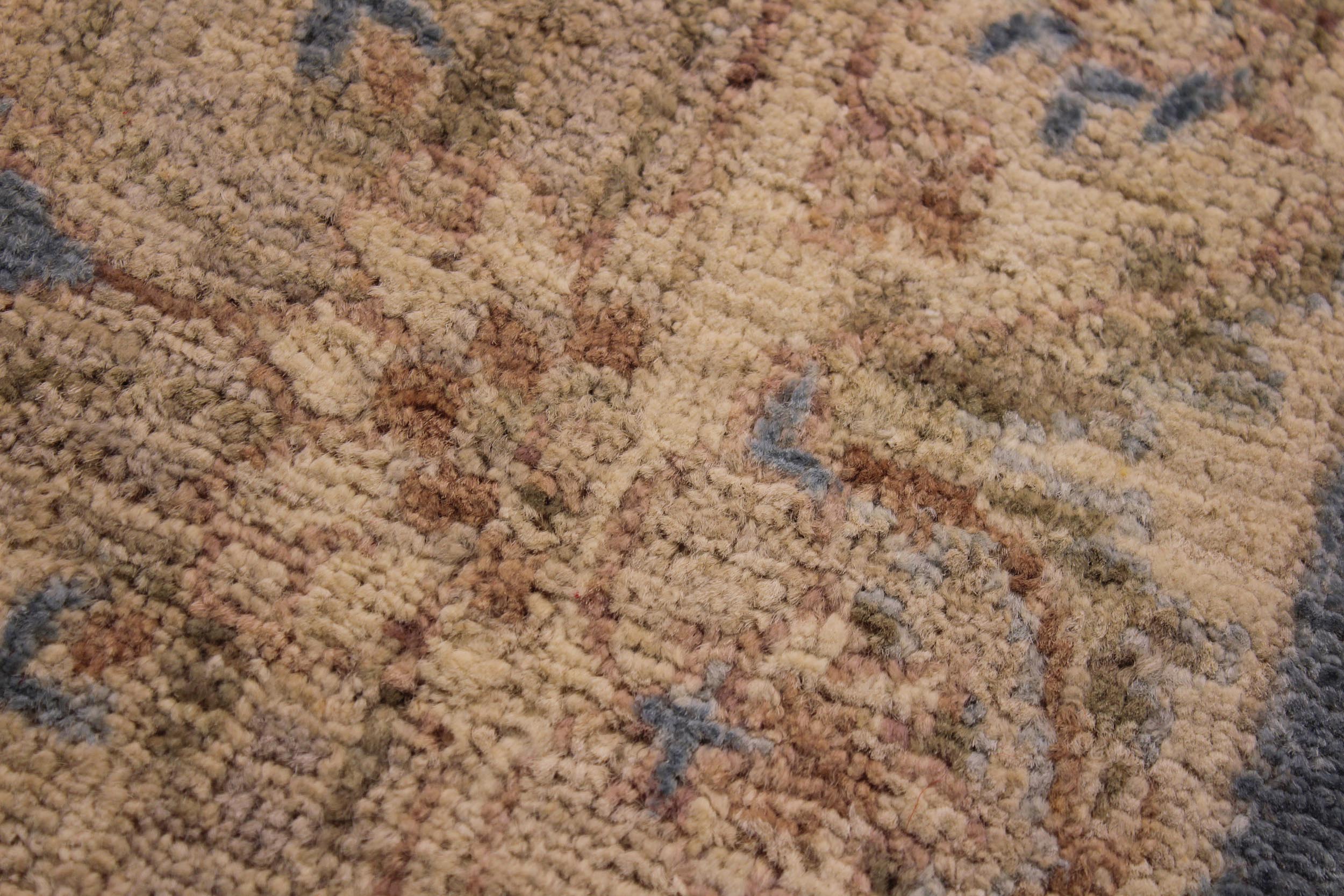 handmade Traditional Kafkaz Blue Ivory Hand Knotted RUNNER 100% WOOL area rug 3' x 13'