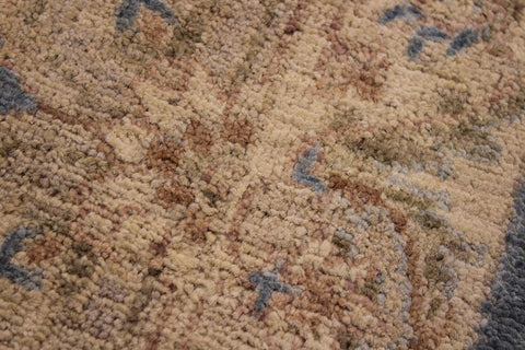 handmade Traditional Kafkaz Blue Ivory Hand Knotted RUNNER 100% WOOL area rug 3X13