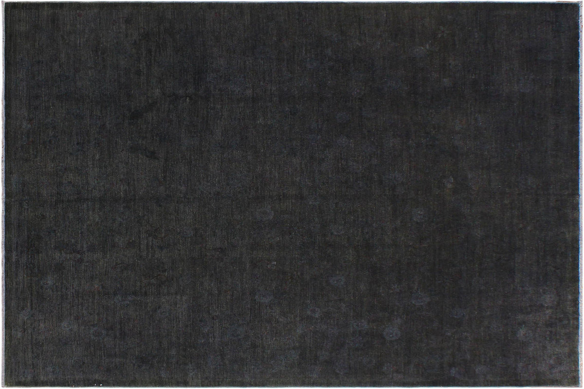 handmade Over Dyed Over Dyed Gray Red Hand Knotted RECTANGLE 100% WOOL area rug 9' x 12'