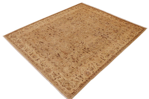 handmade Traditional Kafkaz Taupe Beige Hand Knotted RECTANGLE 100% WOOL area rug 9x12