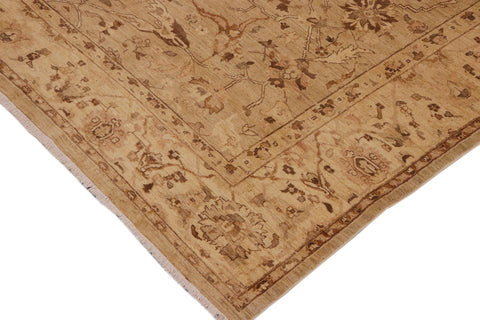 handmade Traditional Kafkaz Taupe Beige Hand Knotted RECTANGLE 100% WOOL area rug 9x12