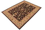 handmade Traditional Kafkaz Dark Brown Tan Hand Knotted RECTANGLE 100% WOOL area rug 9 x 12