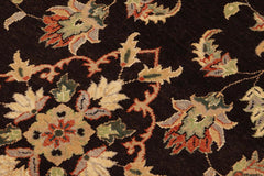 handmade Traditional Kafkaz Dark Brown Tan Hand Knotted RECTANGLE 100% WOOL area rug 9X12