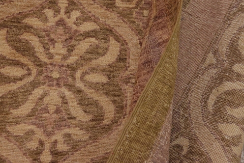 handmade Transitional Kafkaz Green Tan Hand Knotted RECTANGLE 100% WOOL area rug 9' x 13'