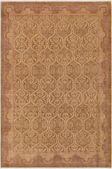 handmade Transitional Kafkaz Green Tan Hand Knotted RECTANGLE 100% WOOL area rug 9X13