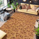 handmade Transitional Kafkaz Tan Brown Hand Knotted RECTANGLE 100% WOOL area rug 9 x 13